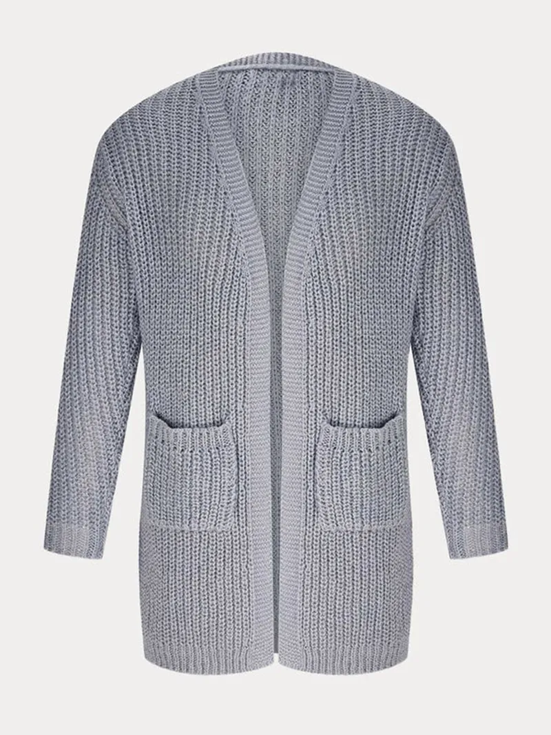Soft Long Cotton Poly Sweater Coat