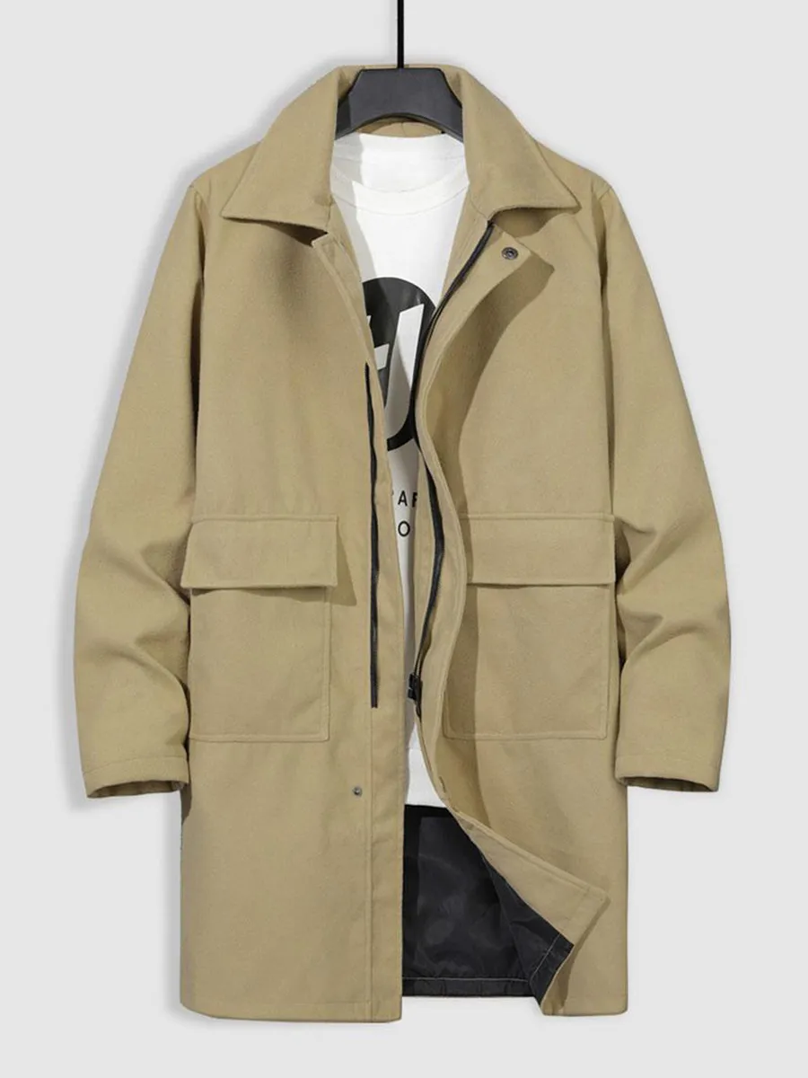 Men's Casual Oversized Coat Long Jacket