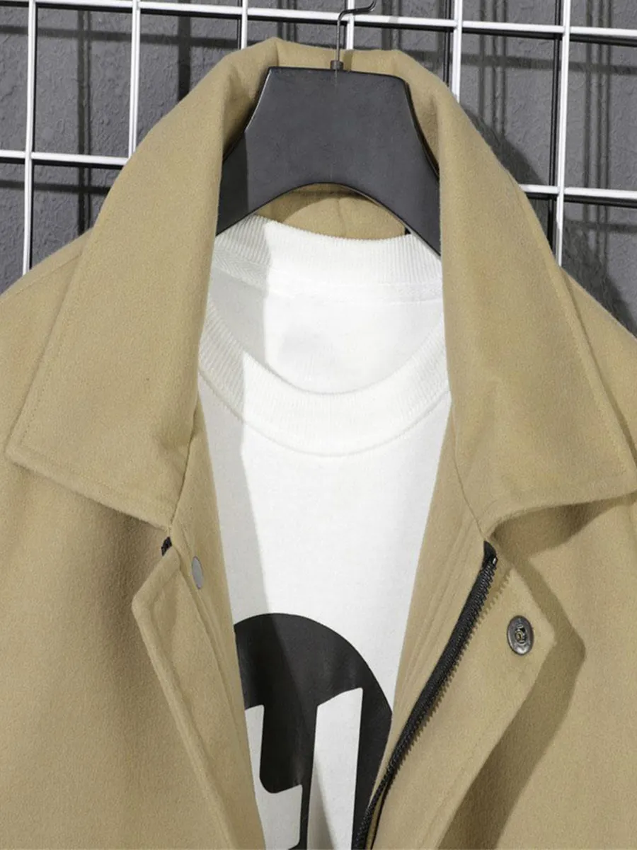 Men's Casual Oversized Coat Long Jacket
