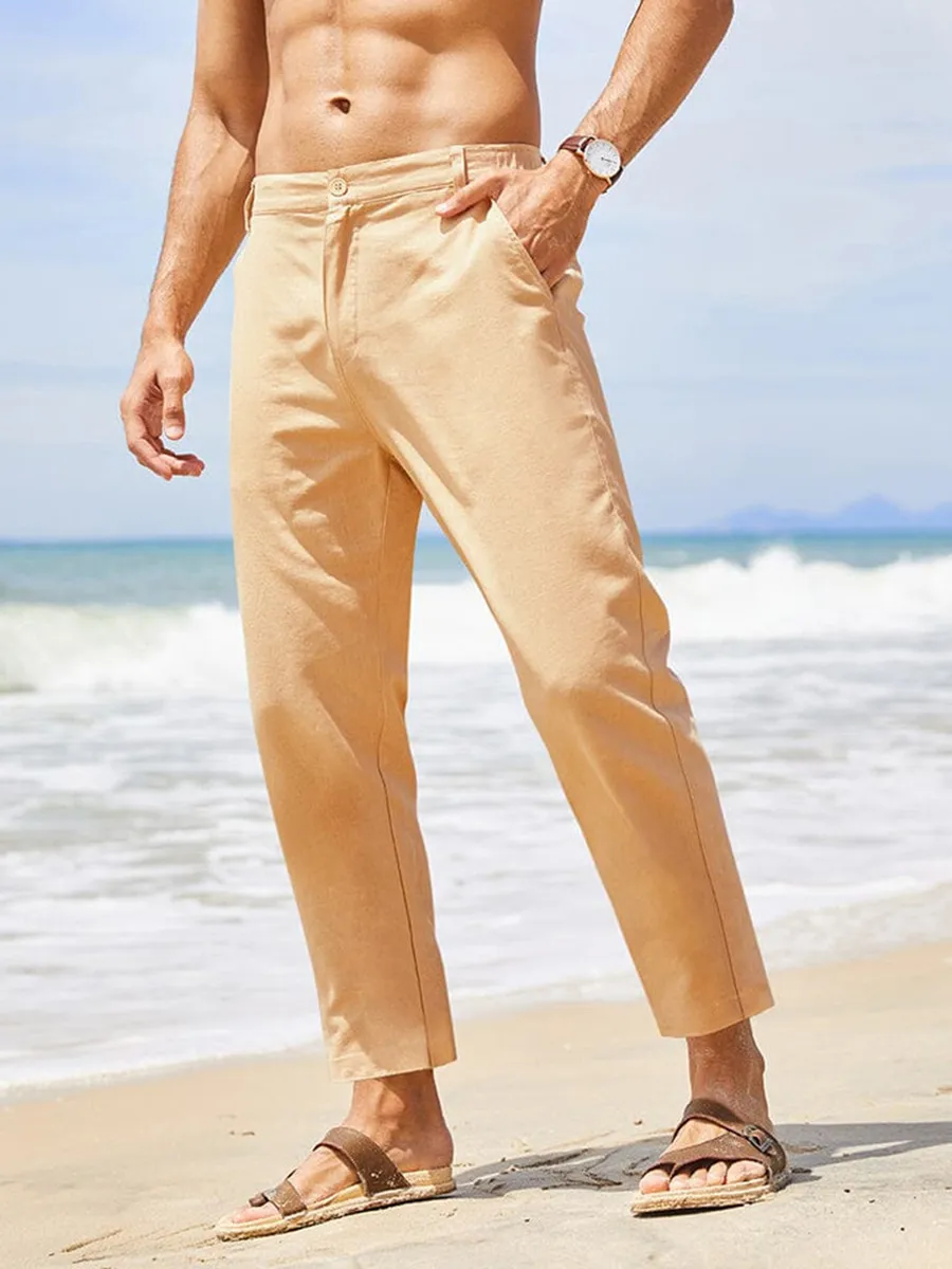 Breathable lightweight linen pants