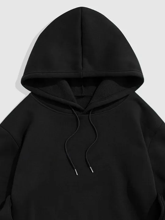 Men's furry lined pocket hoodie