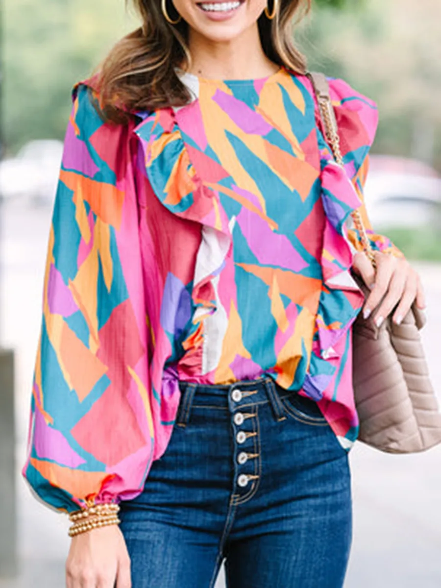 Pink Abstract Blouse